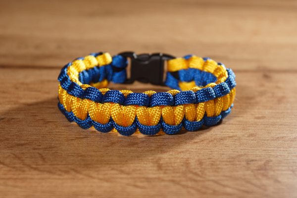 Sárga-Kék paracord karkötő