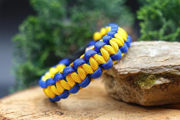 Sárga-Kék paracord karkötő