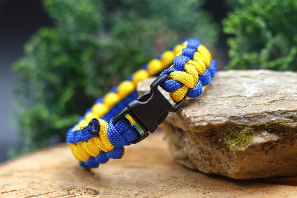 Sárga-Kék paracord karkötő
